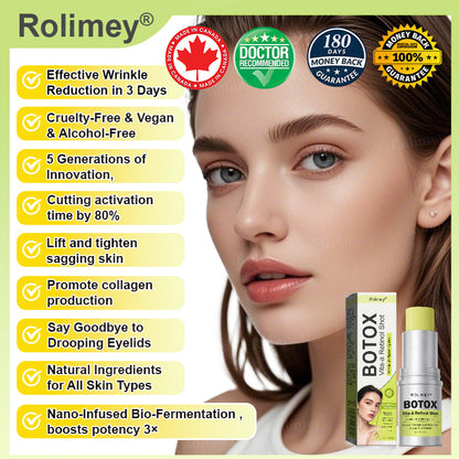 💐👨‍⚕️Made and Shipped from the Canada ✅Rolimey® Botox & Vita-A Retinol Shot Wrinkle-Lift Tightening stick- Last Day Promotion 70% OFF🔥LAST DAY 70% OFF