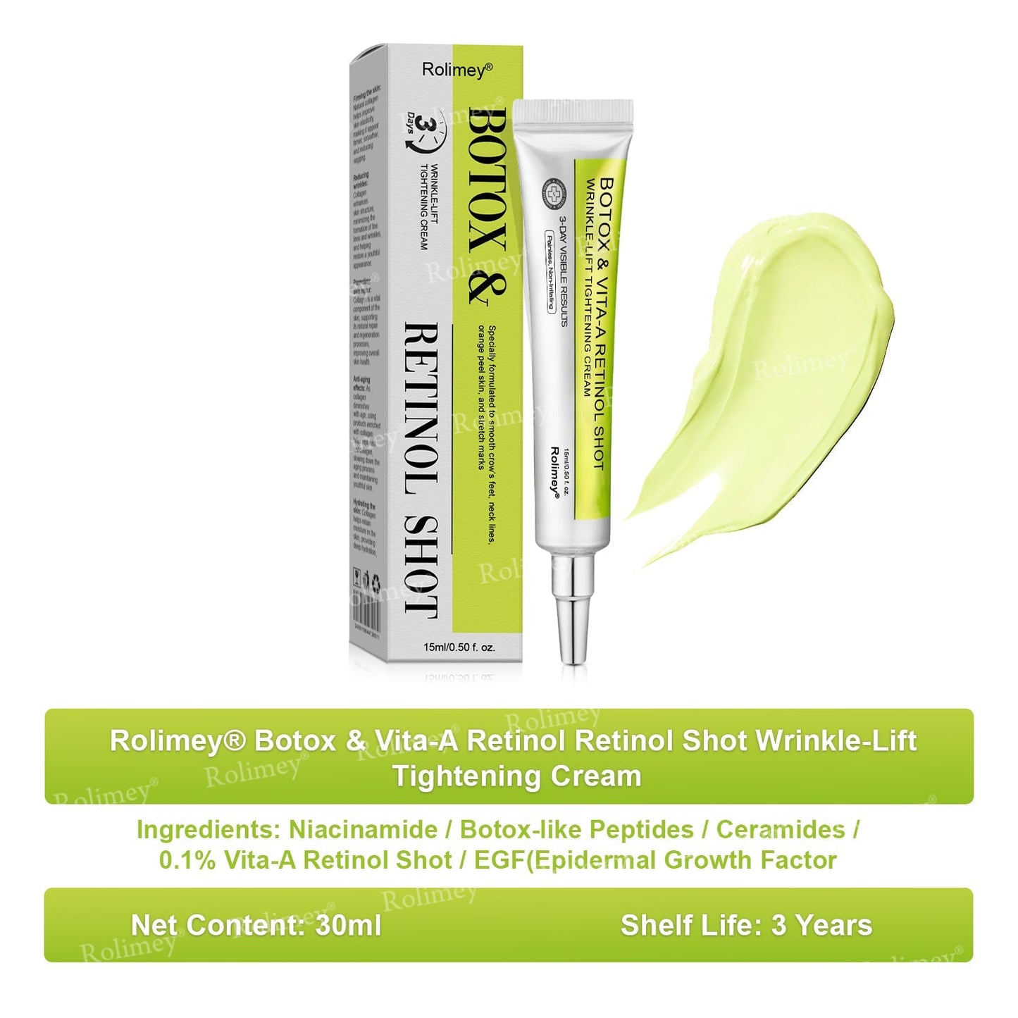 🌟Made and shipped from Canada 💫Rolimey® Botox & Vita-A Retinol Shot Wrinkle-Lift Tightening cream - Last Day Promotion 70% OFF