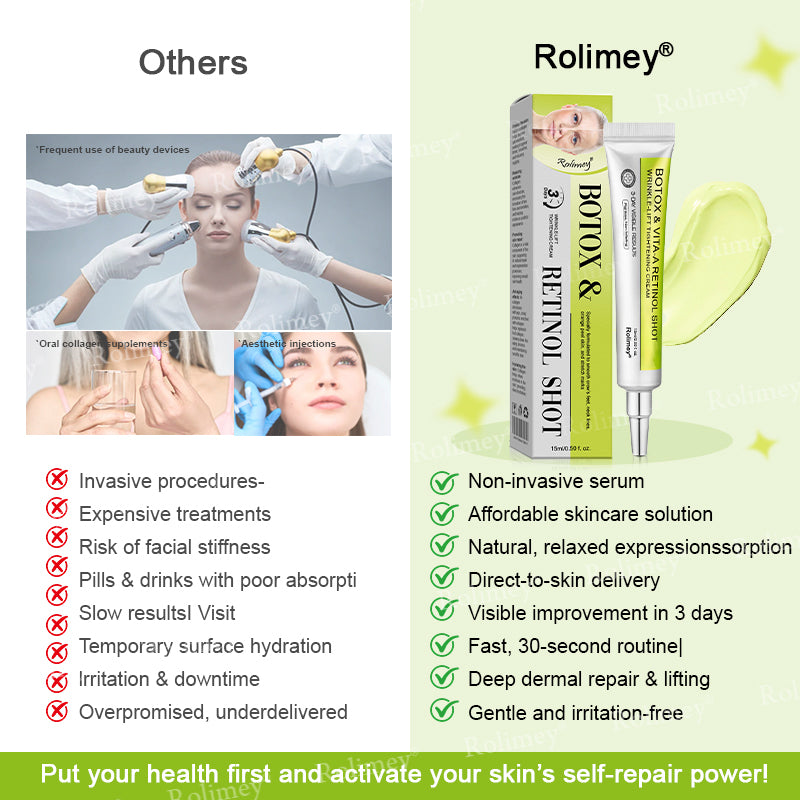 💐👨‍⚕️Made and shipped from Canada 💫Rolimey® Botox & Vita-A Retinol Shot Wrinkle-Lift Tightening cream - Last Day Promotion 70% OFF